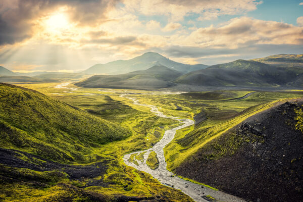 Watching the last light dance across the mossy ridges of Skaftárhreppur. Iceland truly feels like a dream you never want to wake up from.